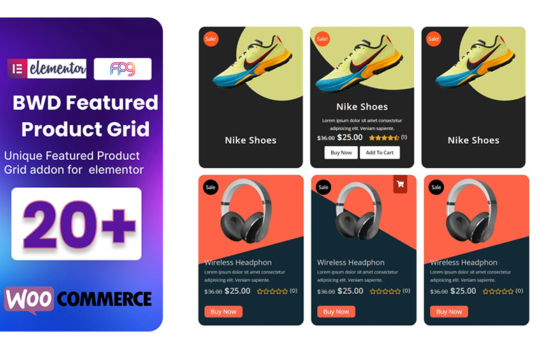 Пропонований продукт WooCommerce Плагін WordPress для Elementor