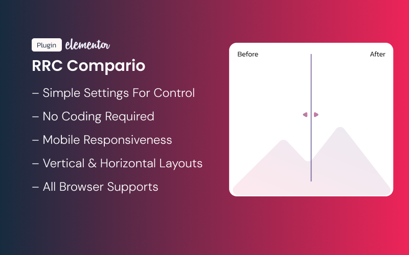 RRC Compario – плагин для сравнения изображений «до и после» в WordPress для Elementor