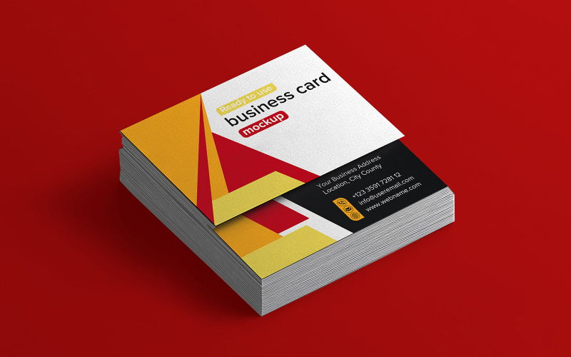 Wizytówki Mockup Realistyczny Cieniowany Wizytówka Mockup Psd