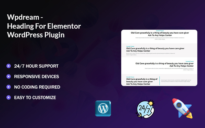 Wpdream – Az Elementor WordPress beépülő modul címsora