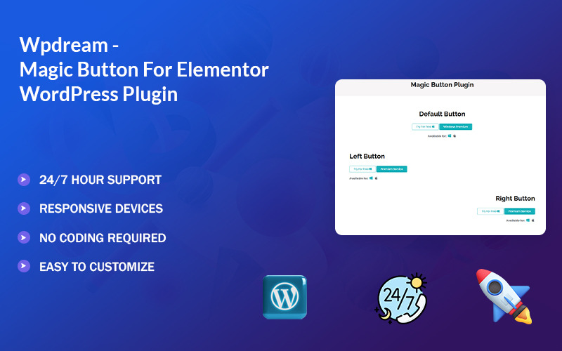 Wpdream - Elementor WordPress Eklentisi İçin Sihirli Düğme