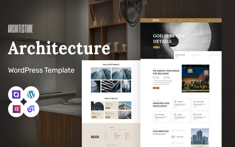Architecture - Thème WordPress Elementor pour studio d'architecture et de construction innovant