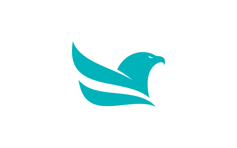 Illustration vectorielle de conception d'icône de logo d'aigle V12