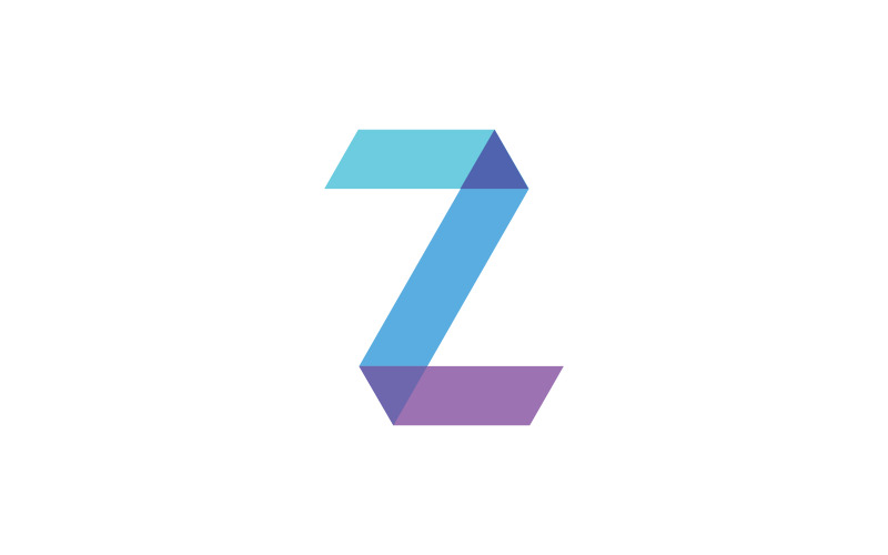 Modelo de vetor de logotipo da letra Z. Design criativo Logotipo inicial da letra Z V4
