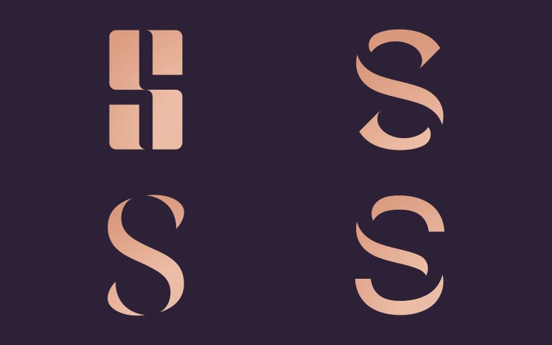Písmeno S logo vektorové šablony. Počáteční návrh loga Creative S Letter V15