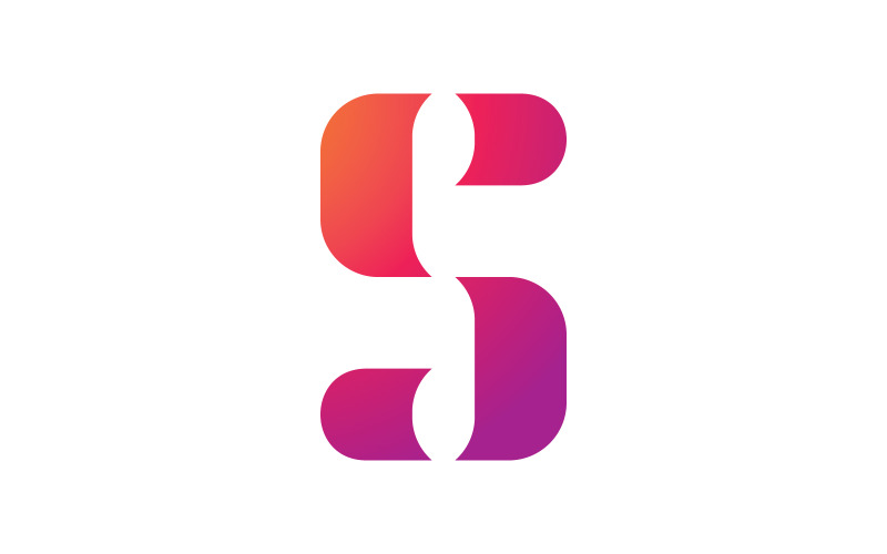 Písmeno S logo vektorové šablony. Počáteční návrh loga Creative S Letter V6
