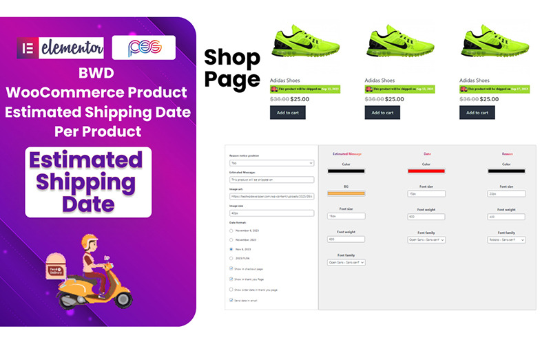 Produkt Szacowana Data Wysyłki WordPress Plugin Dla WooCommerce
