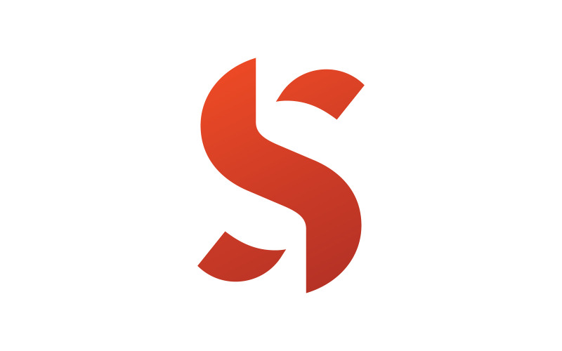 字母 S 徽标矢量模板。创意 S 字母初始徽标设计 V11