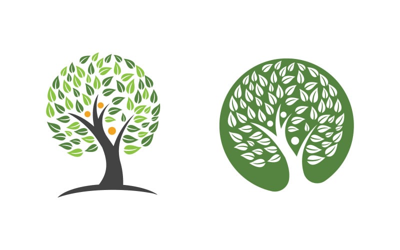 Modello di progettazione dell'illustrazione dell'icona vettoriale dell'albero genealogico v.2