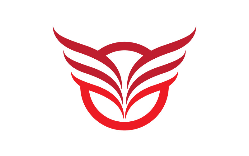 Ícone de asa de falcão águia Modelo de logotipo ilustração design v.29