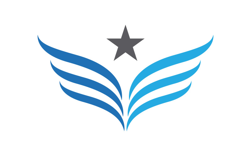 Ícone de asa de falcão águia Modelo de logotipo ilustração design v.30