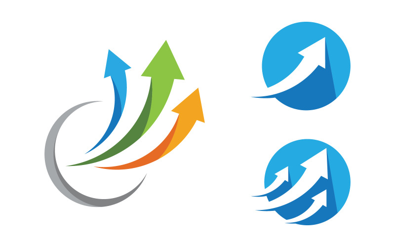 Modello di progettazione dell'illustrazione del logo dell'icona del servizio di finanza aziendale v.12