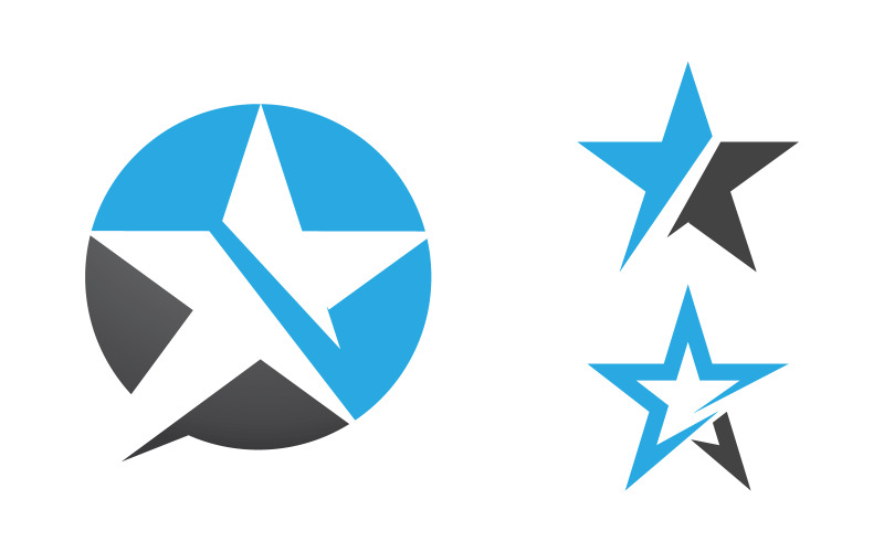 Modello di progettazione dell'illustrazione della velocità del concetto di logo della stella v.14