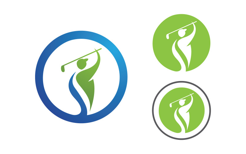 Sport Golf Vector icon Ilustrace návrhu loga Šablona v.1