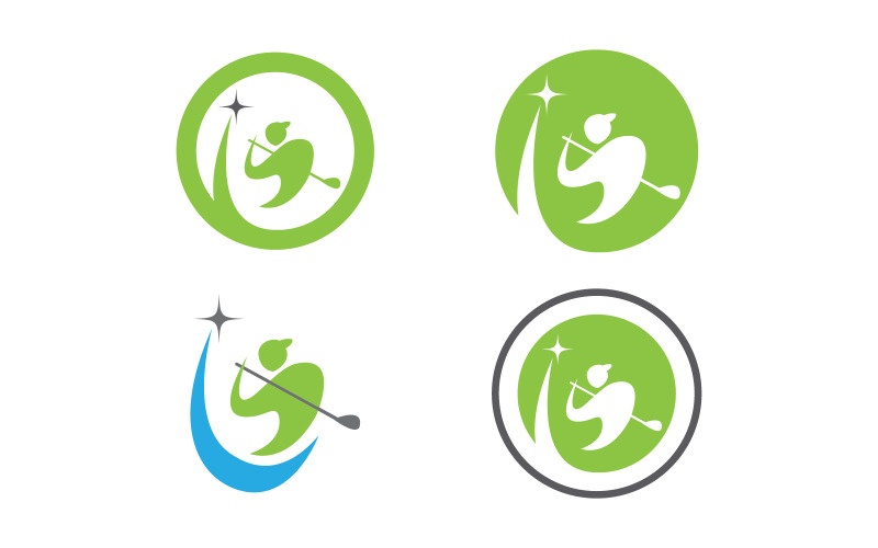Sport Golf vektor ikon Logotypdesign illustration Mall v.7