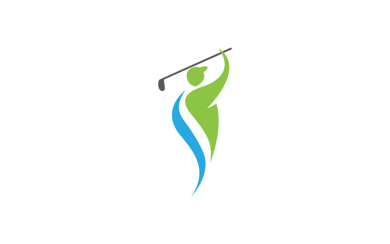 Sport Golf Wektor ikona Logo projekt ilustracja Szablon v.6