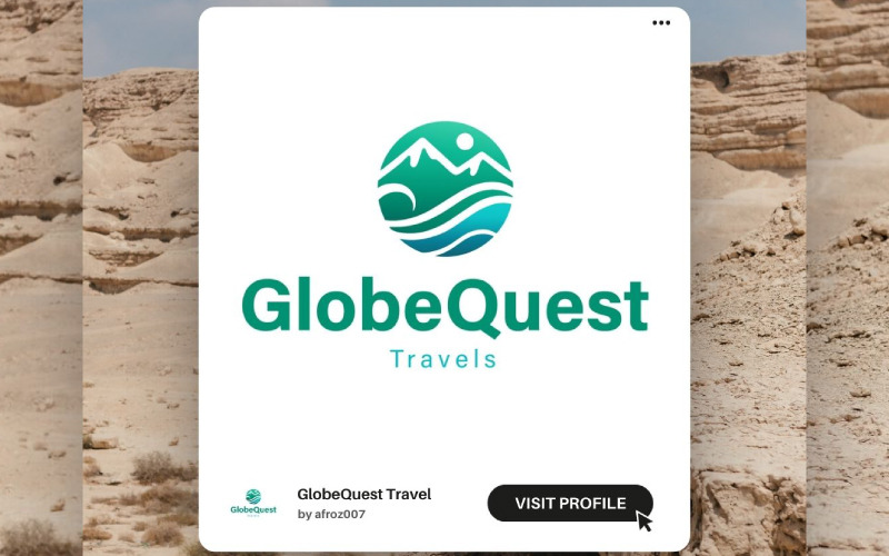 GlobeQuest Travels – Modern och professionell logotypdesign för reseföretag