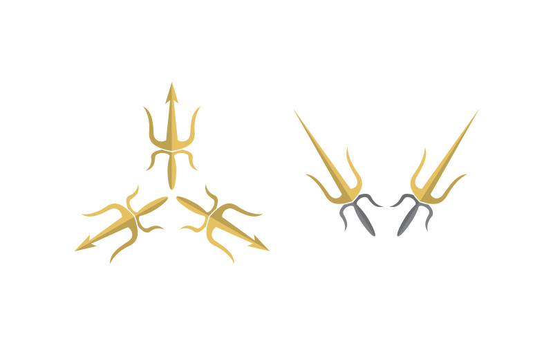 Trident Armor Vector illustration Icon Logo Template design v.19