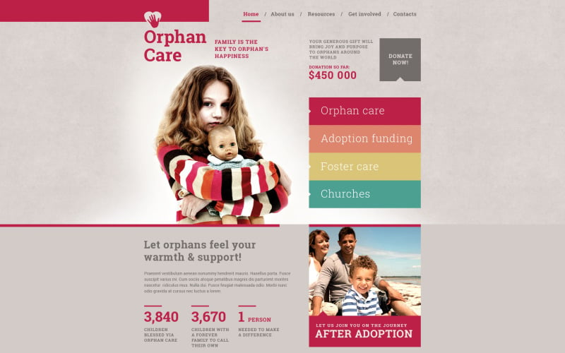 Adoption Agency Responsive Website Template