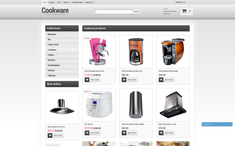 Kochgeschirr Shopify Theme