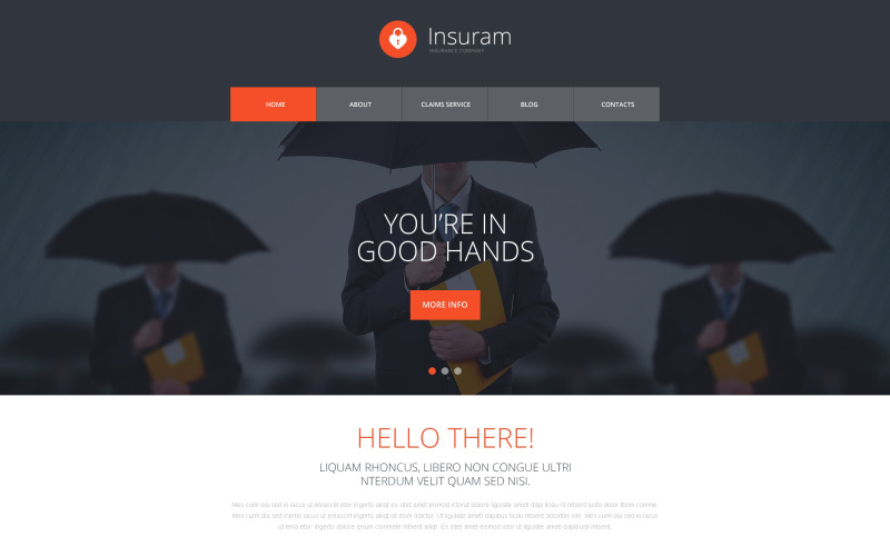 Modèle de site Web réactif d'assurance