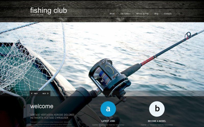 Tema WordPress reattivo per la pesca