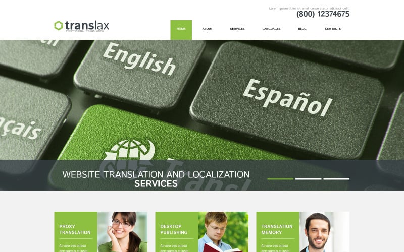 Thème WordPress des services de traduction