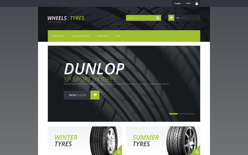 колеса и шины prestashop тема