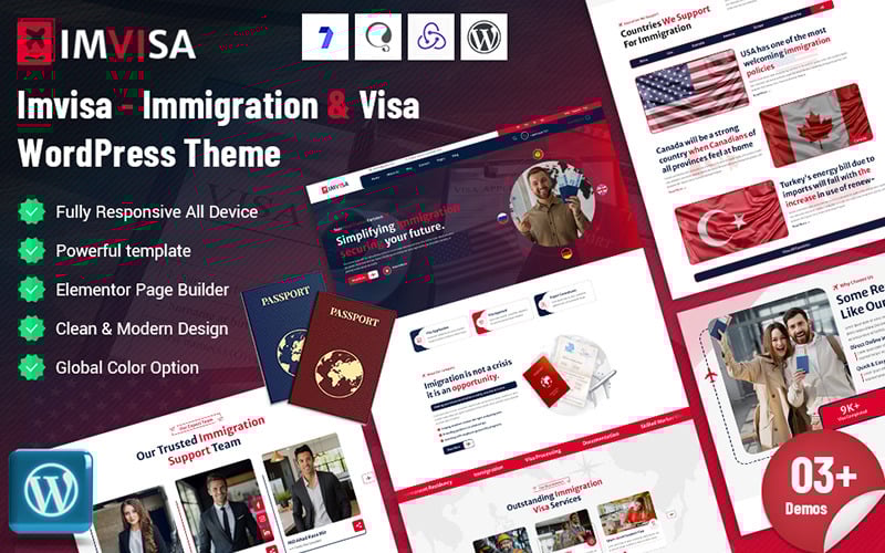 Imvisa - Immigration and Visa WordPress Theme