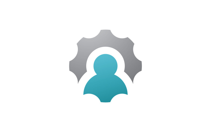 Mechanical Gear Logo Mall design Vector Element v9
