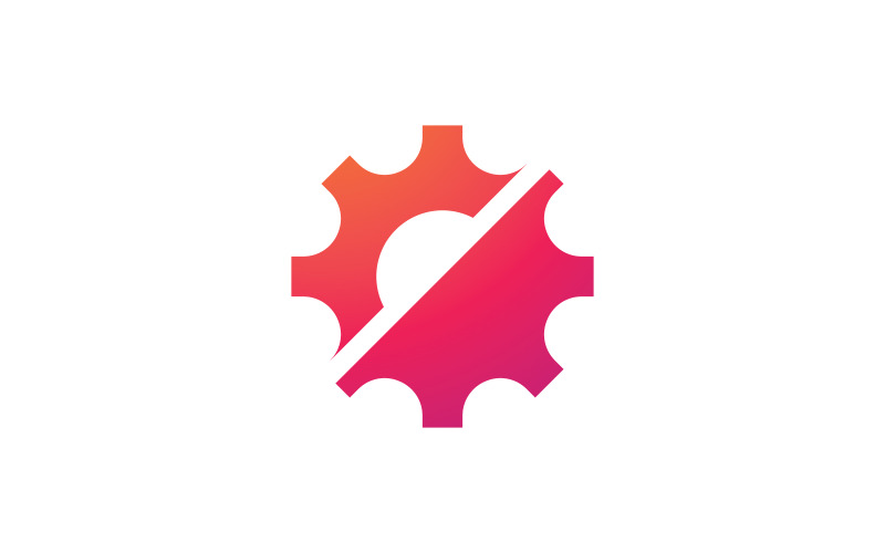Mechanical Gear Logo Template Design Vector Element v12