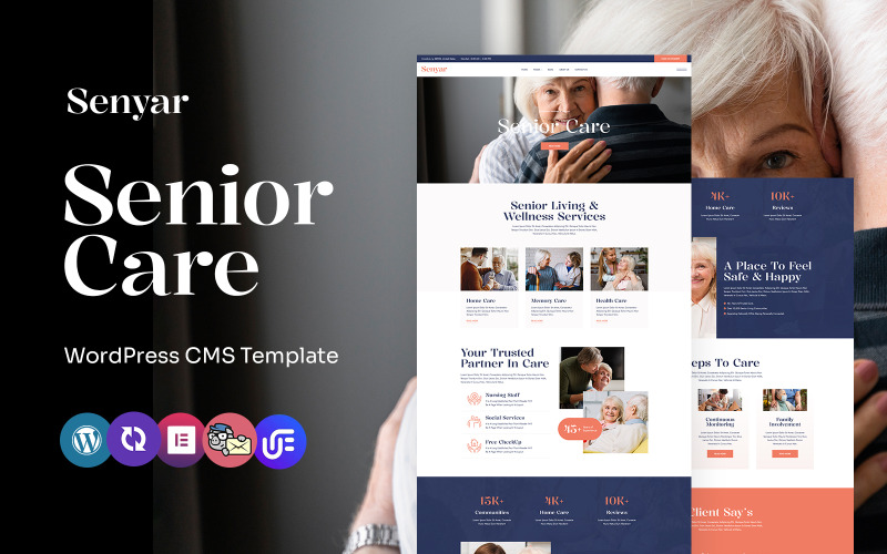 Senyar - víceúčelové téma WordPress Elementor pro seniory a pečovatelský dům