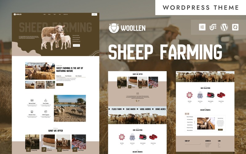Wollen - Biologische schapenhouderij en wol WooCommerce Elementor-thema