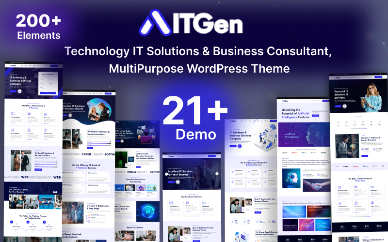 ITGen – Technológia IT megoldások és üzleti tanácsadó WordPress téma