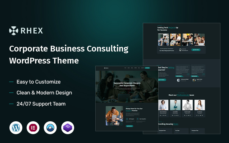 Rhex - Thème WordPress pour le conseil aux entreprises