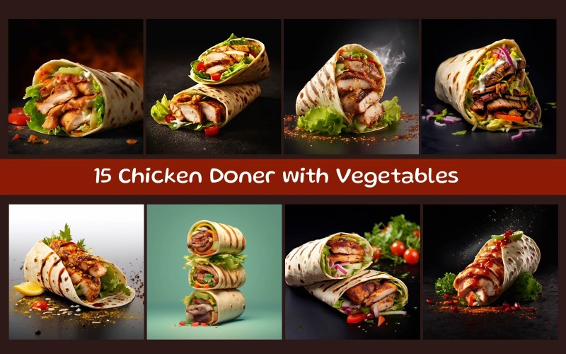 Doner di pollo con verdure
