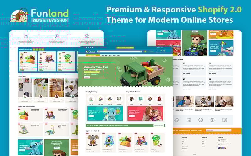 FunLand – Il tema Shopify definitivo per negozi di giocattoli e bambini
