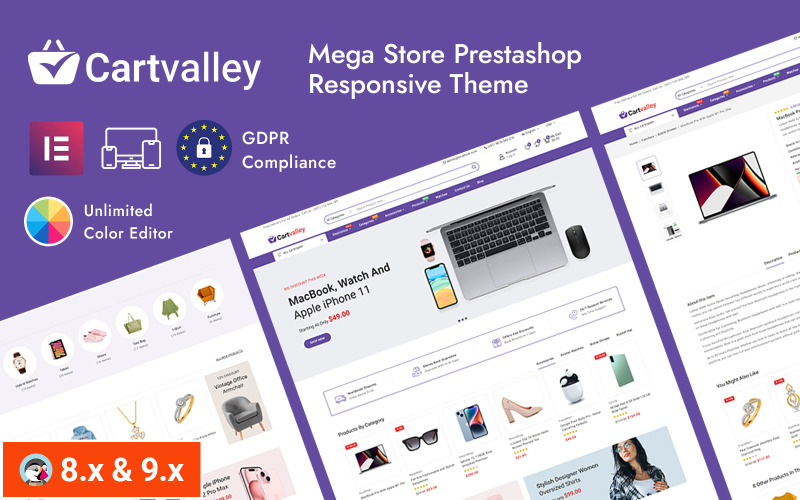 Cartvalley - 大型商店 Prestashop 响应式主题