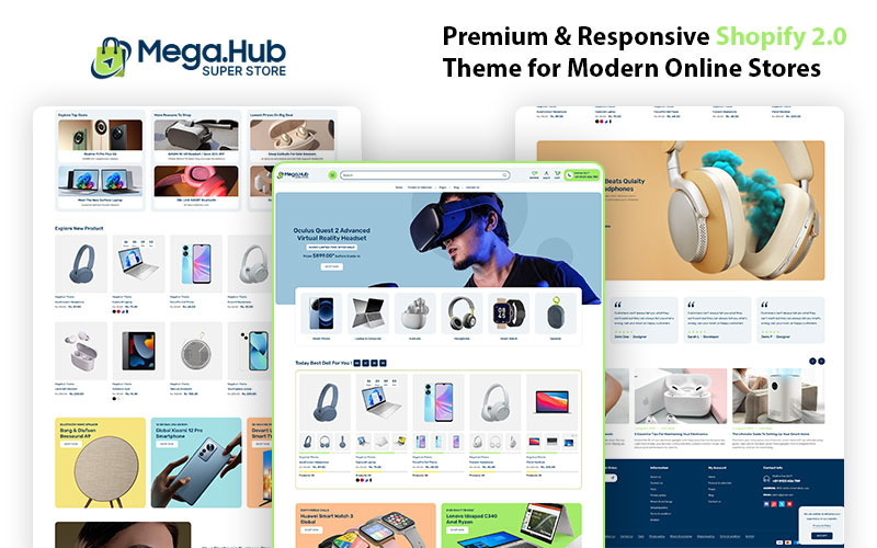 MegaHub – 电子产品和小工具商店的 Shopify 主题