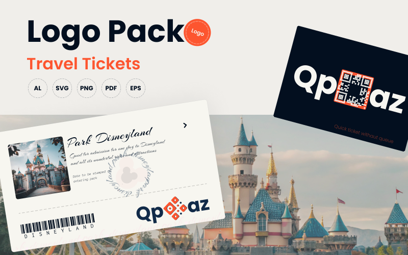 QPAZ — Пакет логотипів для компанії, що продає вхідні квитки на атракціони