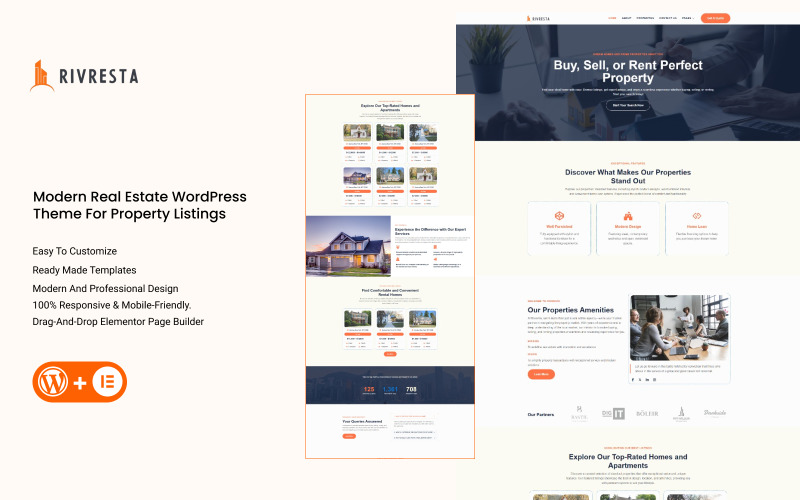 Rivresta – Modernes WordPress-Theme für Immobilien und Immobilienanzeigen
