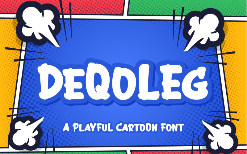 DEQOLEG — игривый мультяшный шрифт