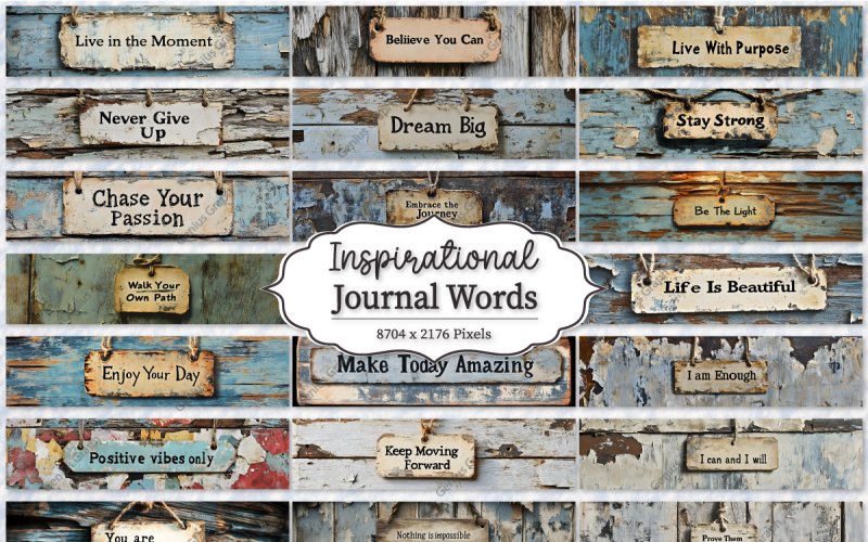 Inspirerande Word Printable Junk Journal Bundle