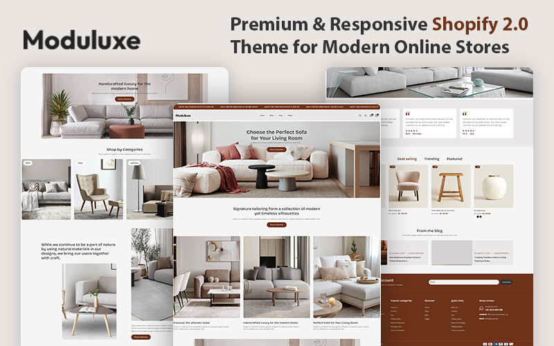 Moduluxe – 适用于家具和家居装饰的高级 Shopify 主题