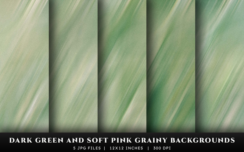 Sfondi con texture granulosa verde scuro e rosa tenue
