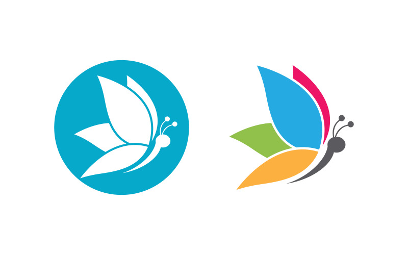 Шаблон дизайна логотипа Butterfly Beauty Vector v.28