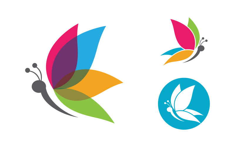 Шаблон дизайна логотипа Butterfly Beauty Vector v.30