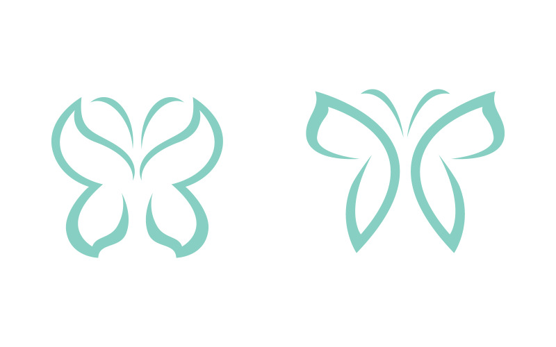 Шаблон дизайна логотипа Butterfly Beauty Vector v.33