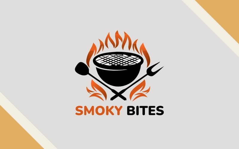 Шаблон дизайна логотипа Smoky Bites