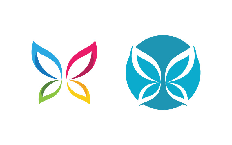 Шаблон дизайна логотипа Butterfly Beauty Vector v.37